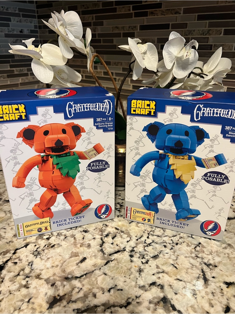 Grateful Dead Brick Craft Blue Orange Dancing 2 Bears Sealed New Box